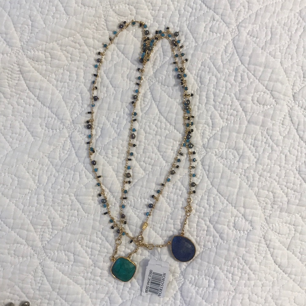 Beaded chocked wrap necklace